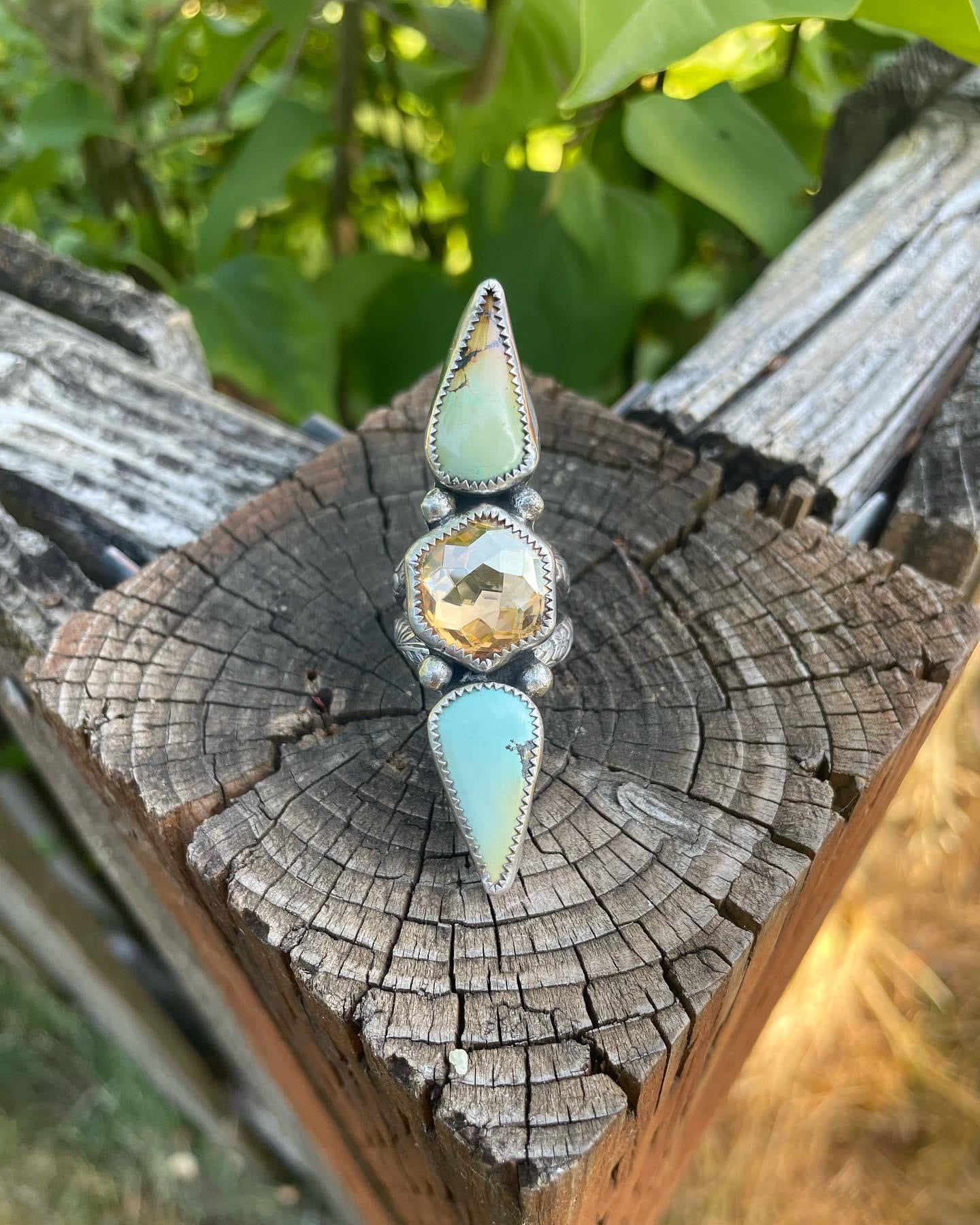 Yungai turquoise and foiled Austrian crystal