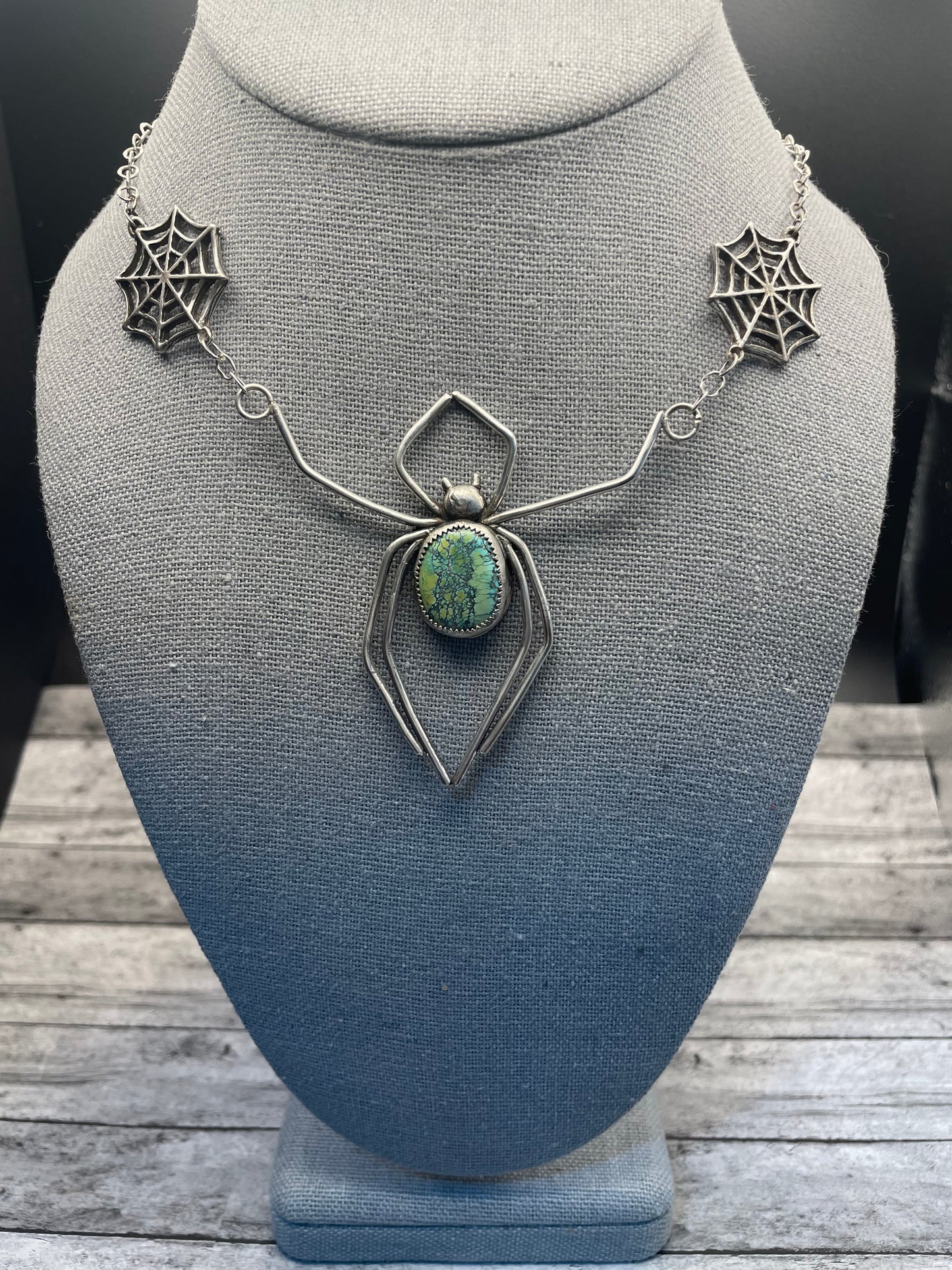 Turquoise Spider necklace