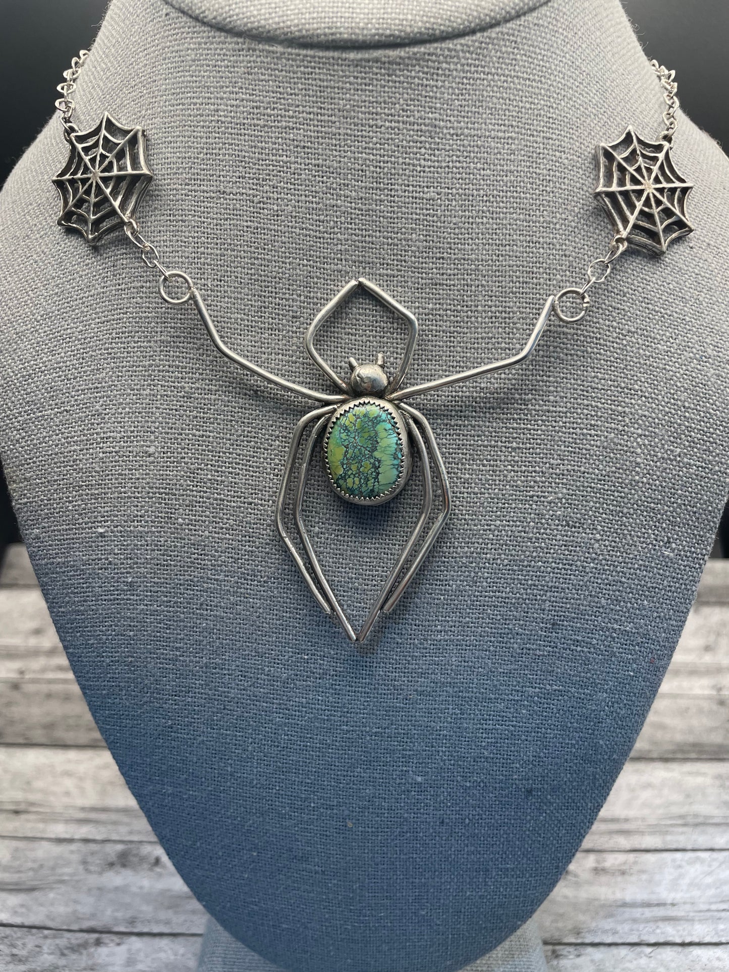 Turquoise Spider necklace