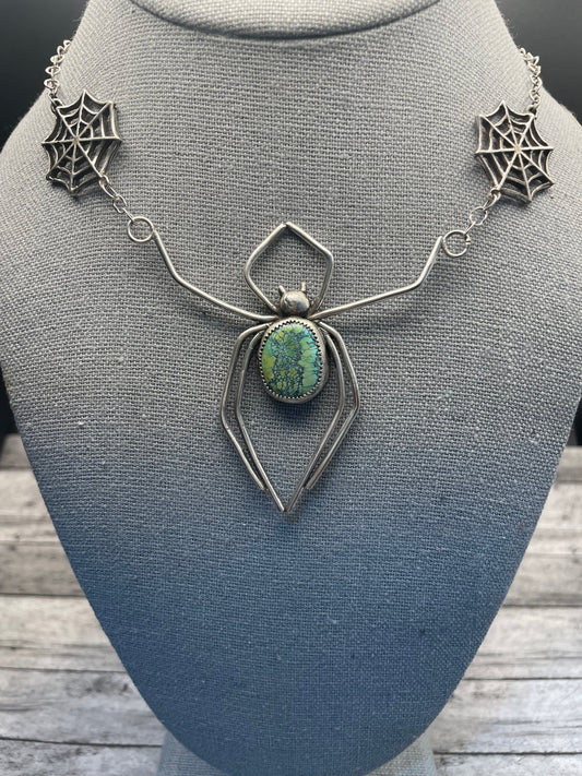 Turquoise Spider necklace