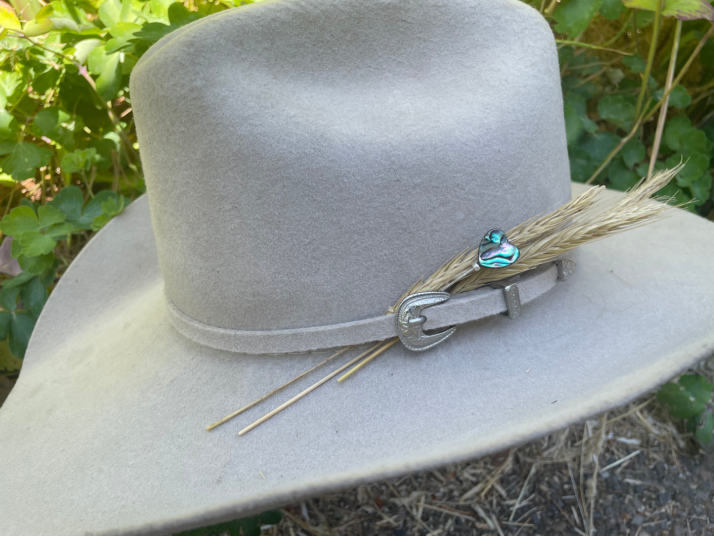 Sterling and Shell Hat Pin